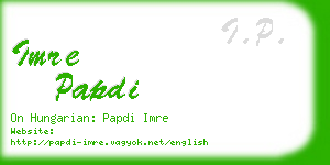 imre papdi business card